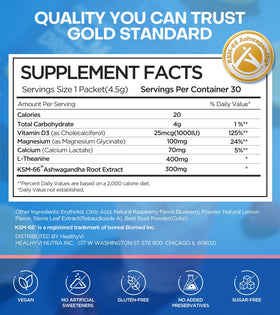 HealthyVi Poudre de Magnésium Glycinate - préparation de la boisson