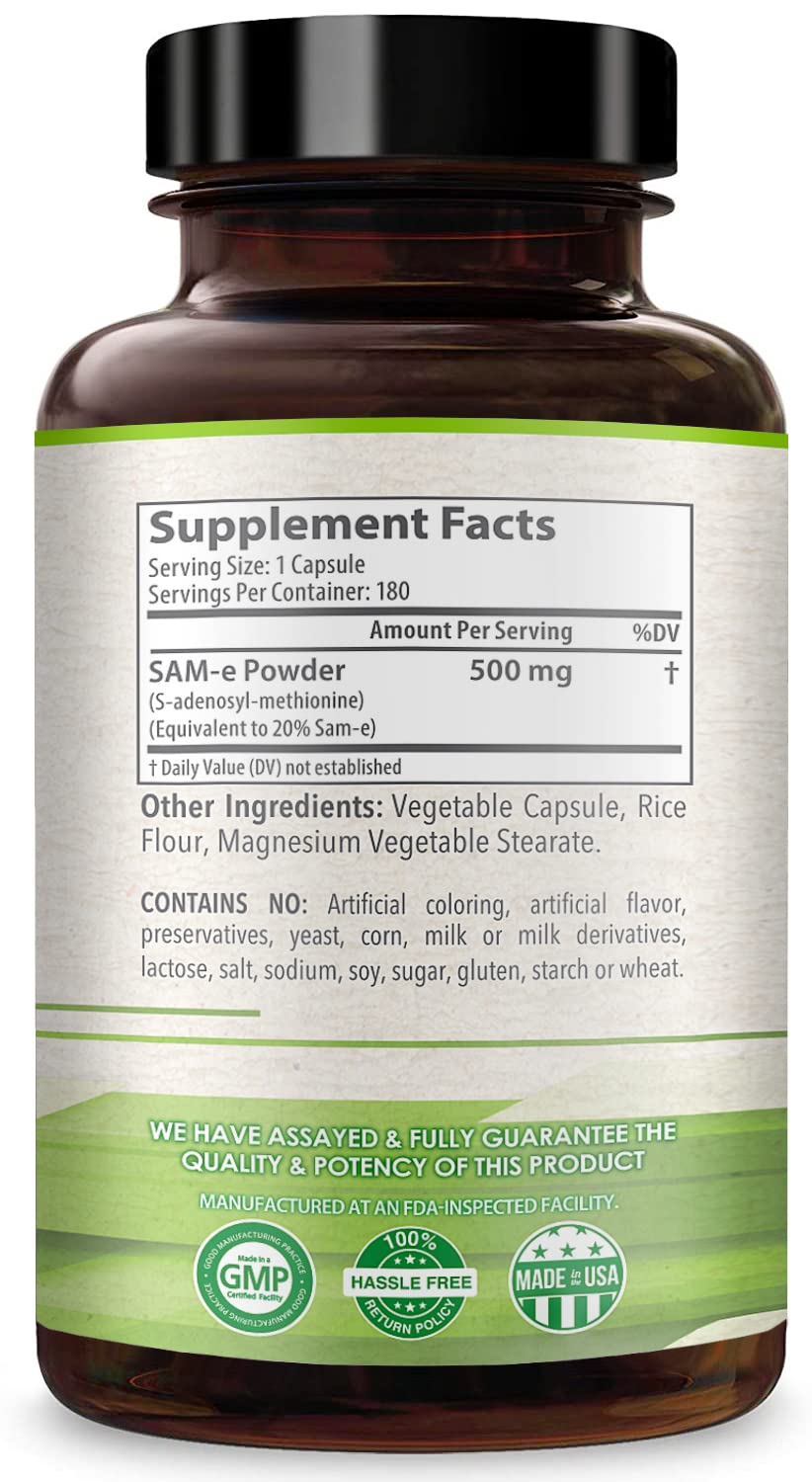HealthyWayRx 500mg SAM-e complément alimentaire à côté d'un carnet de notes
