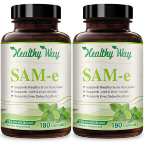 HealthyWayRx 500mg SAM-e complément alimentaire en bouteille vue de face