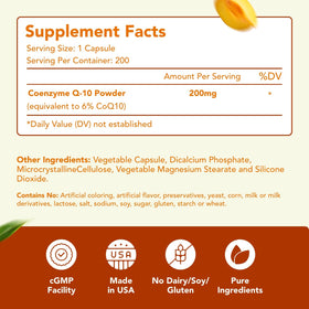 HealthyWayRx Coenzyme Q10 200mg capsules side view