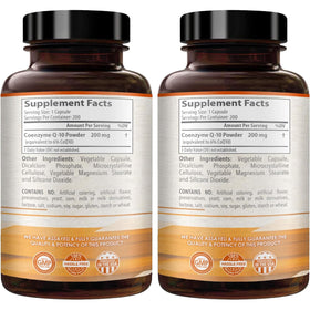HealthyWayRx Coenzyme Q10 200mg gélules à côté d'un carnet de santé