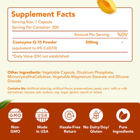 HealthyWayRx Coenzyme Q10 200mg gélules avec étiquette