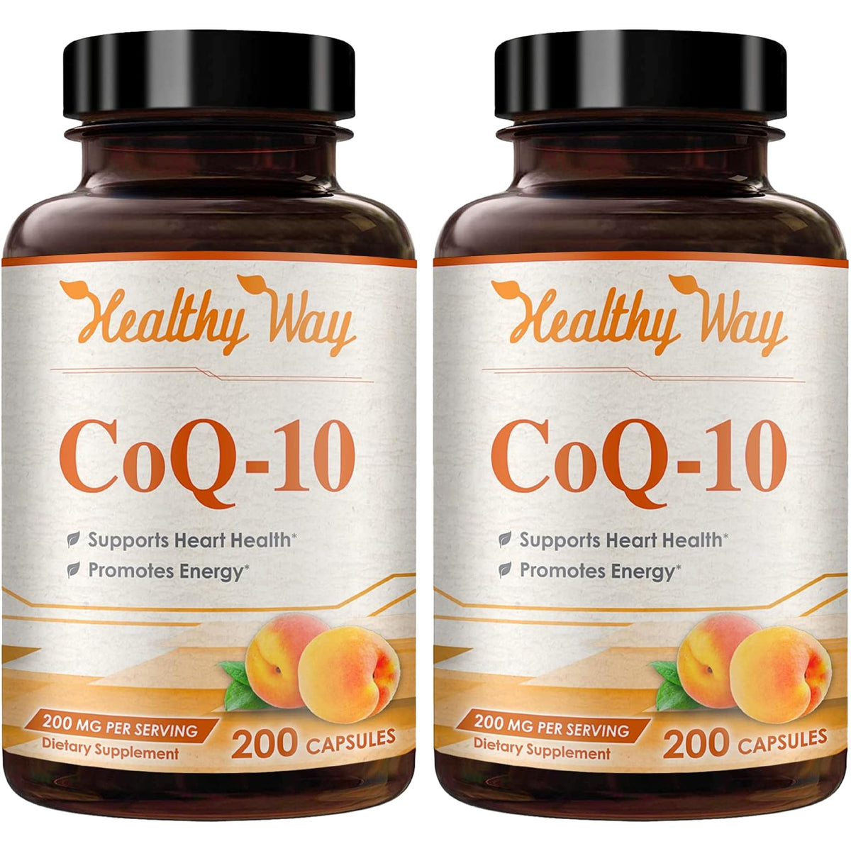 HealthyWayRx Coenzyme Q10 200mg gélules vues de face