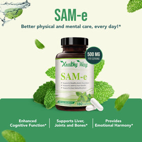 HealthyWayRx Complément Alimentaire SAM-e 500mg capsules individuelles