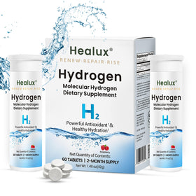 Healux Tablettes d'Hydrogène, comprimés en gros plan