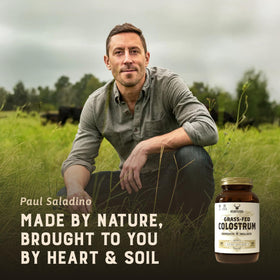 HEART & SOIL Colostrum 180 capsules sur fond blanc
