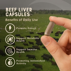 HEART & SOIL Complément Alimentaire Foie de Boeuf Américain 3000mg - Capsules