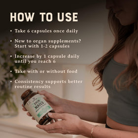 HEART & SOIL Complément Alimentaire Foie de Boeuf Américain 3000mg - Prise de capsules