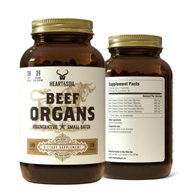 HEART & SOIL Complément Alimentaire Organes de Bœuf 180 Capsules vue de face