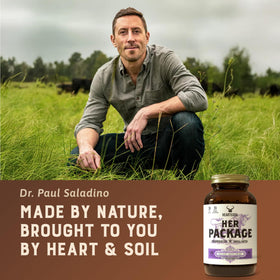 HEART & SOIL Her Package complément alimentaire 180 capsules sur fond blanc