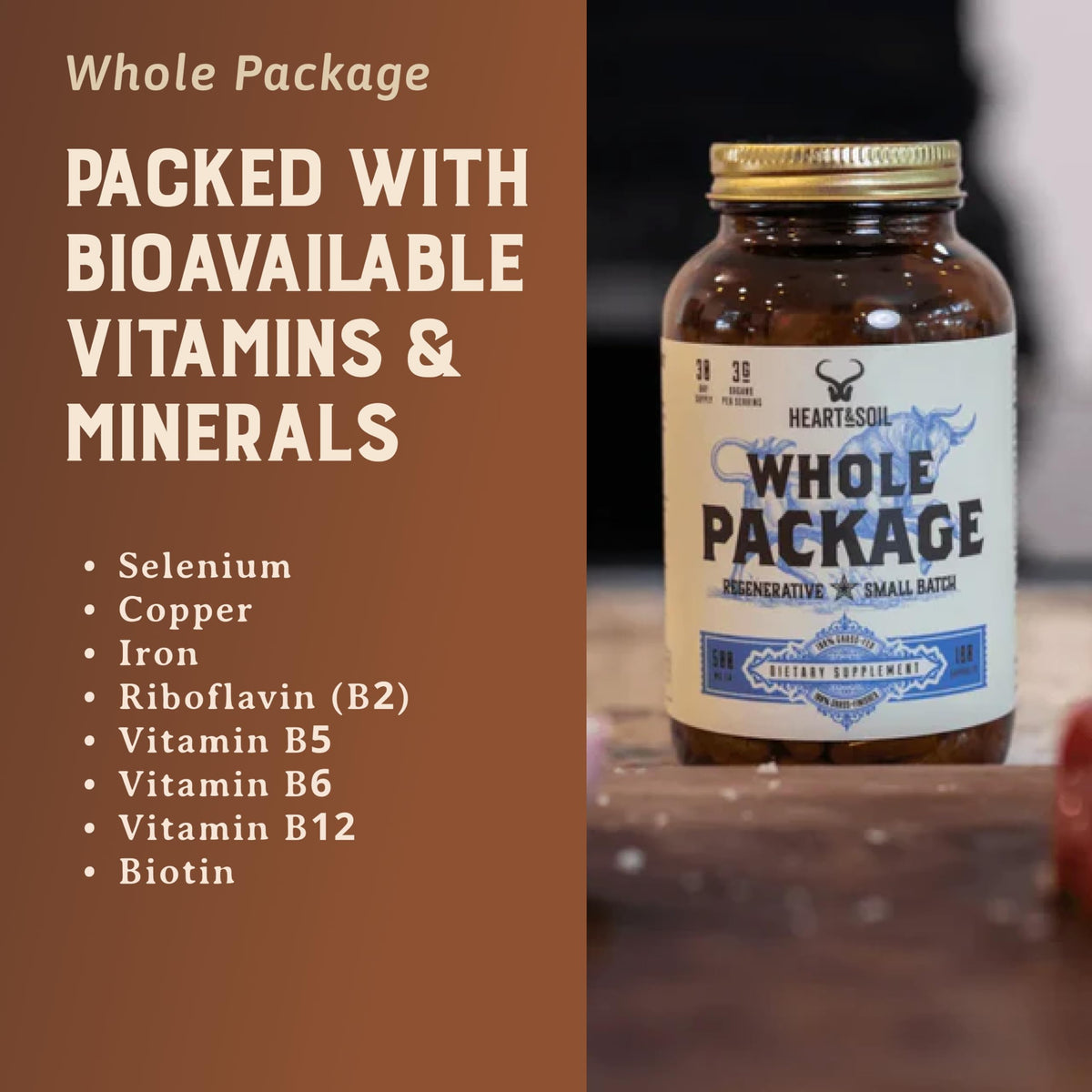 HEART & SOIL Whole Package 180 Capsules en mode de vie actif