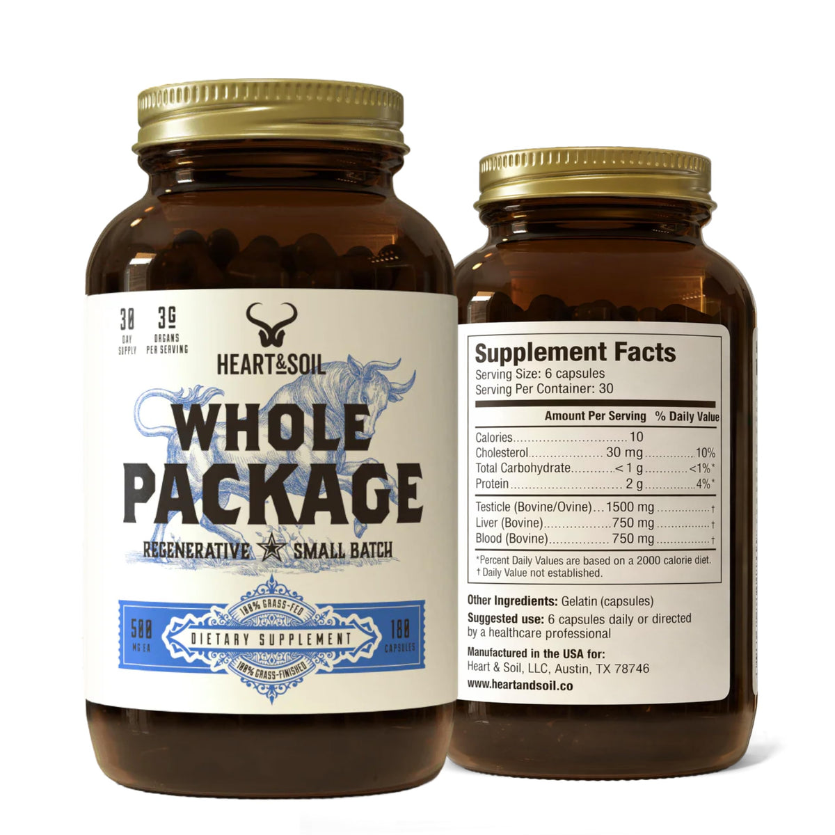 HEART & SOIL Whole Package 180 Capsules vue de face