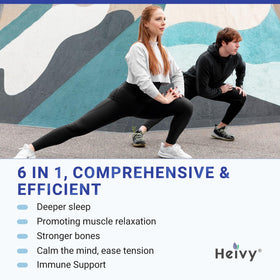 Heivy Magnésium Glycinate avec un verre d'eau