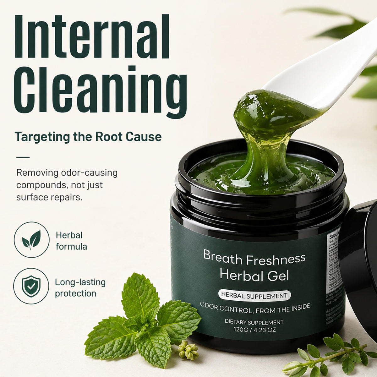 Hekeauo Gel Anti-Mauvaise Haleine 150g ingrédients naturels