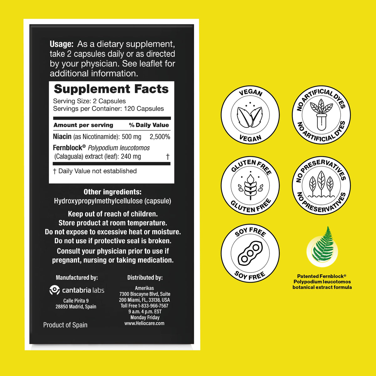 Heliocare Advanced 120 Capsules avec un verre d'eau