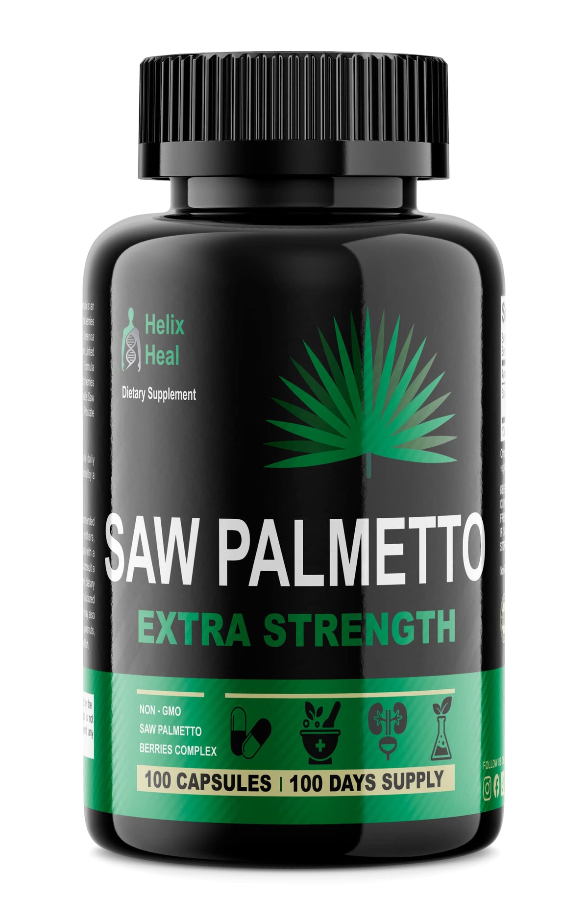 Helix Heal Saw Palmetto pour Hommes vue avant de l'emballage