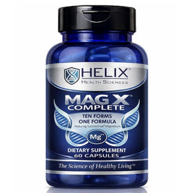 Helix Health Sciences complexe de magnésium 10-en-1 500mg, vue avant de l'emballage