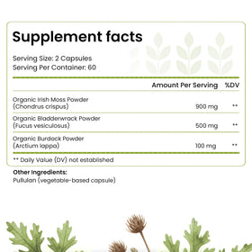 HELLO HEALTH Capsules de Mousse de Mer Irlandais 1500 mg, vue arrière