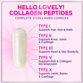 Hello Lovely! Multi Collagen Peptides 120 capsules arrière