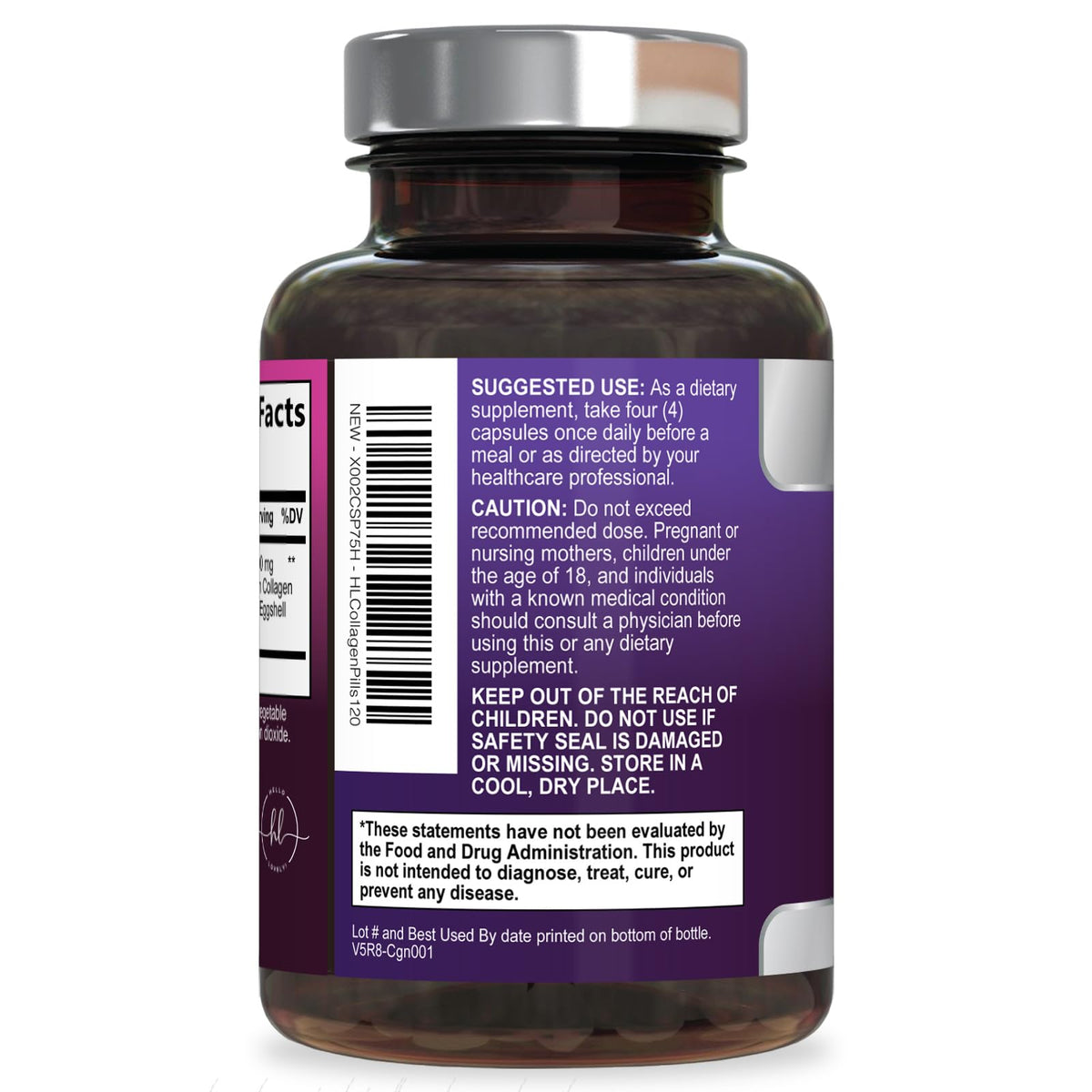 Hello Lovely! Multi Collagen Peptides 120 capsules avec d'autres compléments