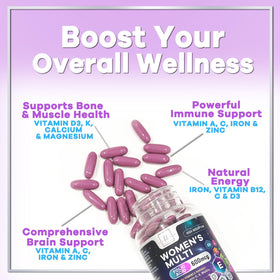 Hello Lovely! Multivitamines Complètes pour Femmes - vue de côté