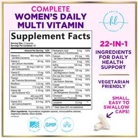 Hello Lovely! Multivitamines Femmes 3X Force 120 Capsules arrière
