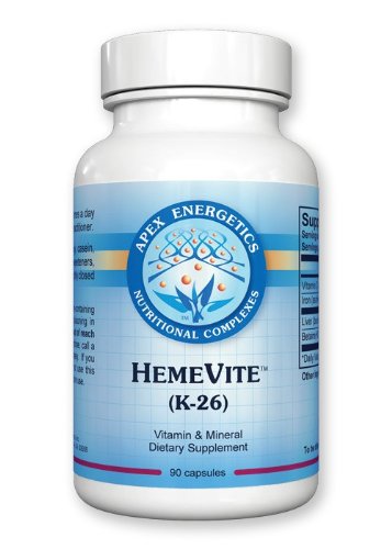 HemeVite (K-26) d'Apex Energetics 140g, emballage avant