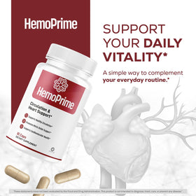 HemoPrime Capsules d'OVICIA flacon ouvert montrant les capsules