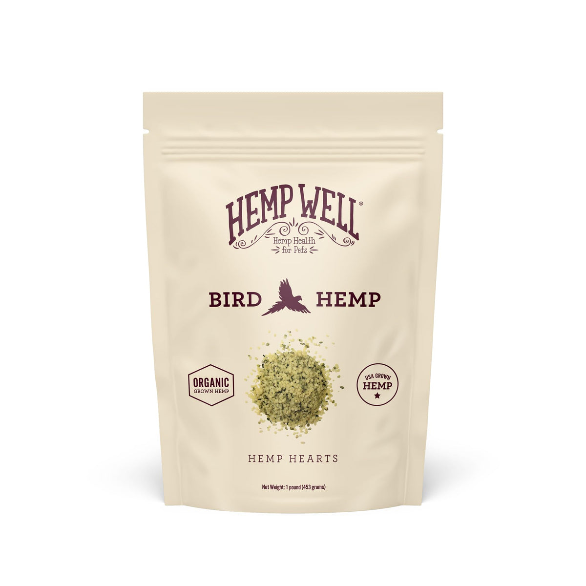 Hemp Well Coeurs de Chanvre Biologiques 470g emballage avant