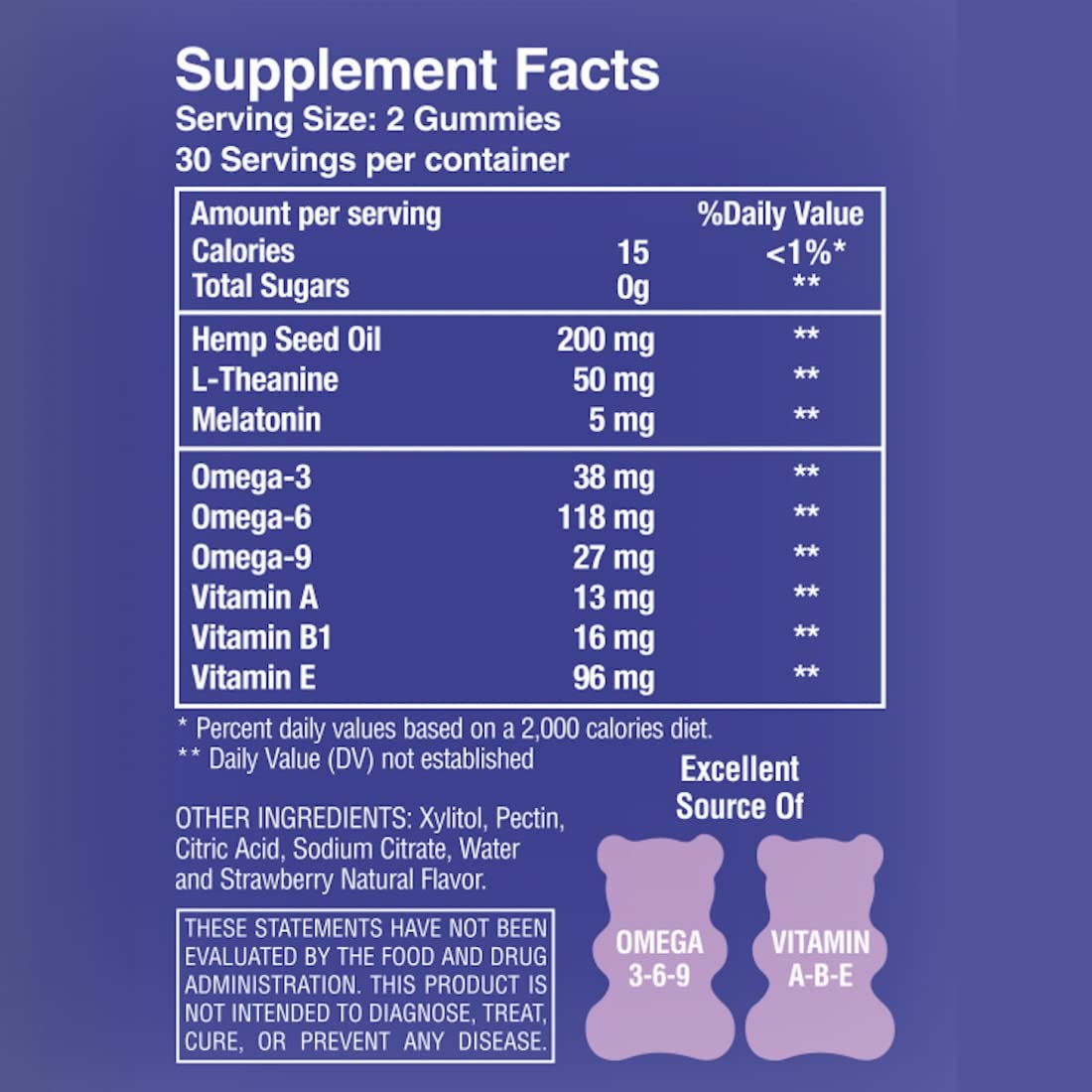 HEMPWAY Gummies au Chanvre, vue latérale du pot