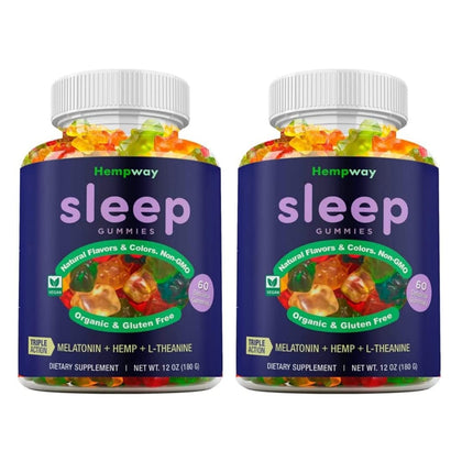 HEMPWAY Gummies de Sommeil, paquet de 2 sachets de 431g