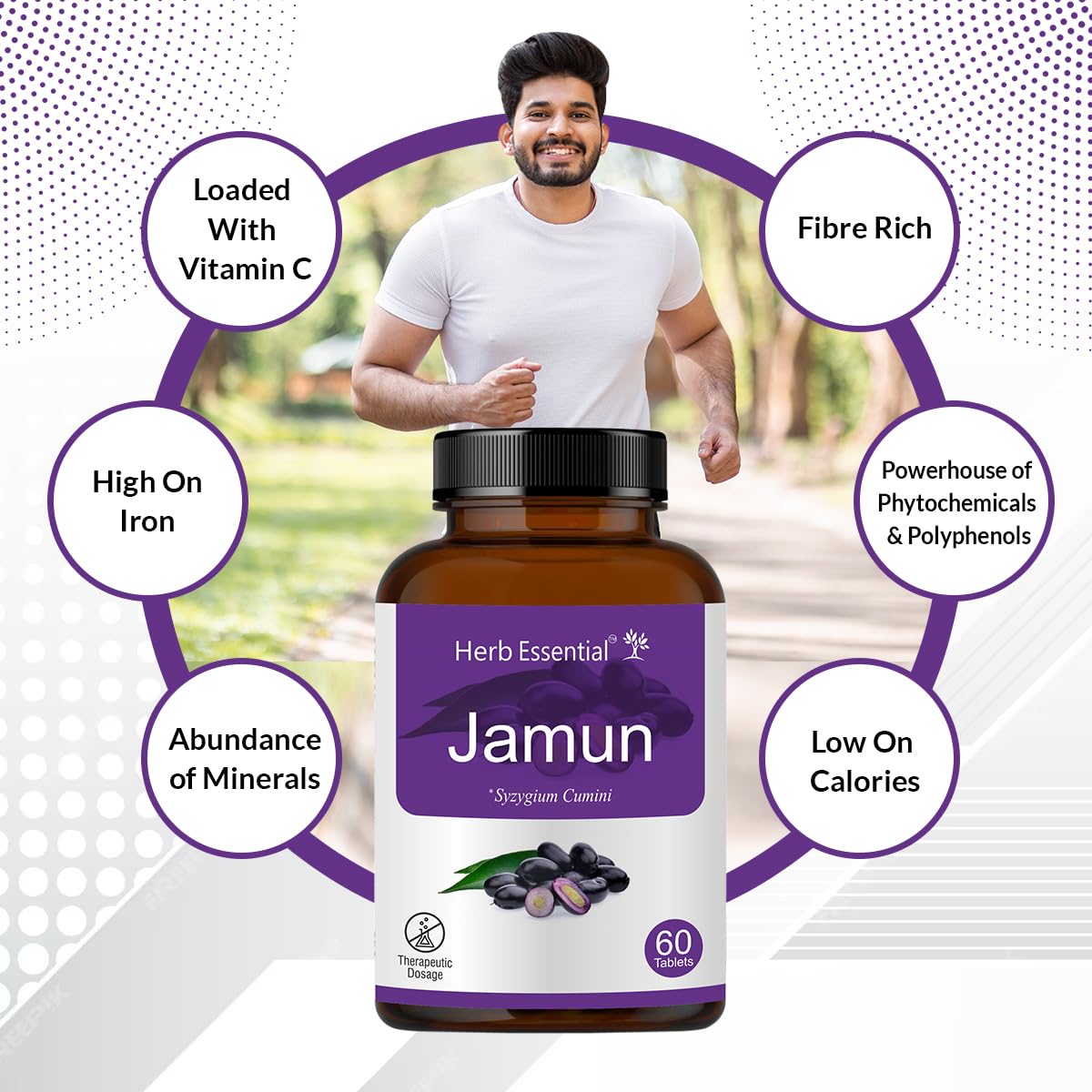 Herb Essential Jamun 500mg comprimés en boîte
