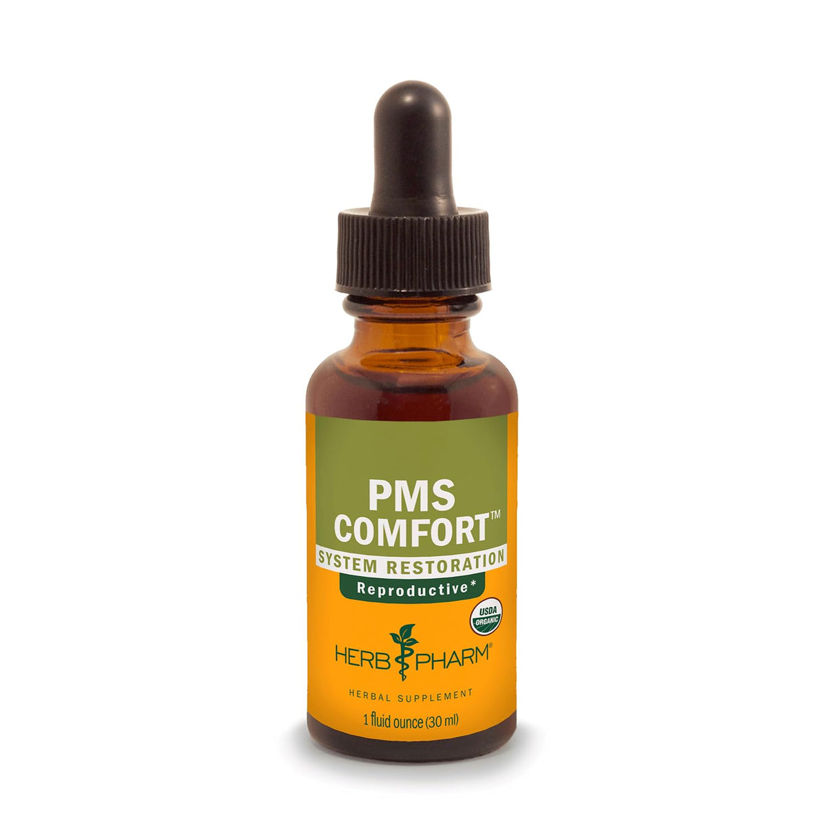 Herb Pharm Confort PMS 30 ml bouteille avec étiquette détaillée