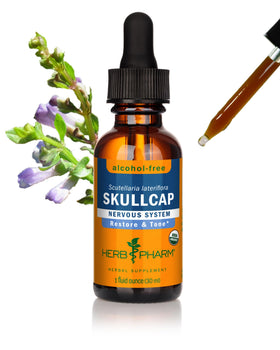 Herb Pharm Extrait de Skullcap Sans Alcool 30 ml - Flacon avant