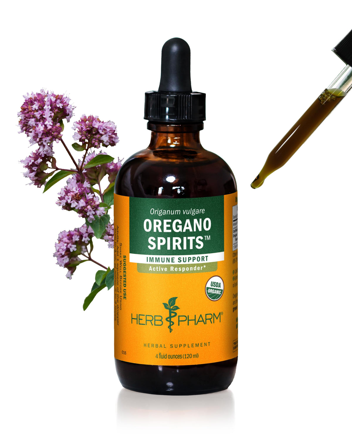 Herb Pharm Extrait de Spirite d'Origan 4 Oz vue de face