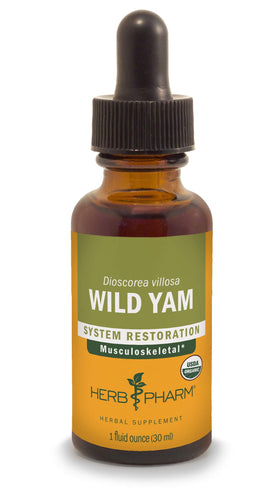 Herb Pharm Extrait Liquide de Yam Sauvage flacon 30 ml vue de face