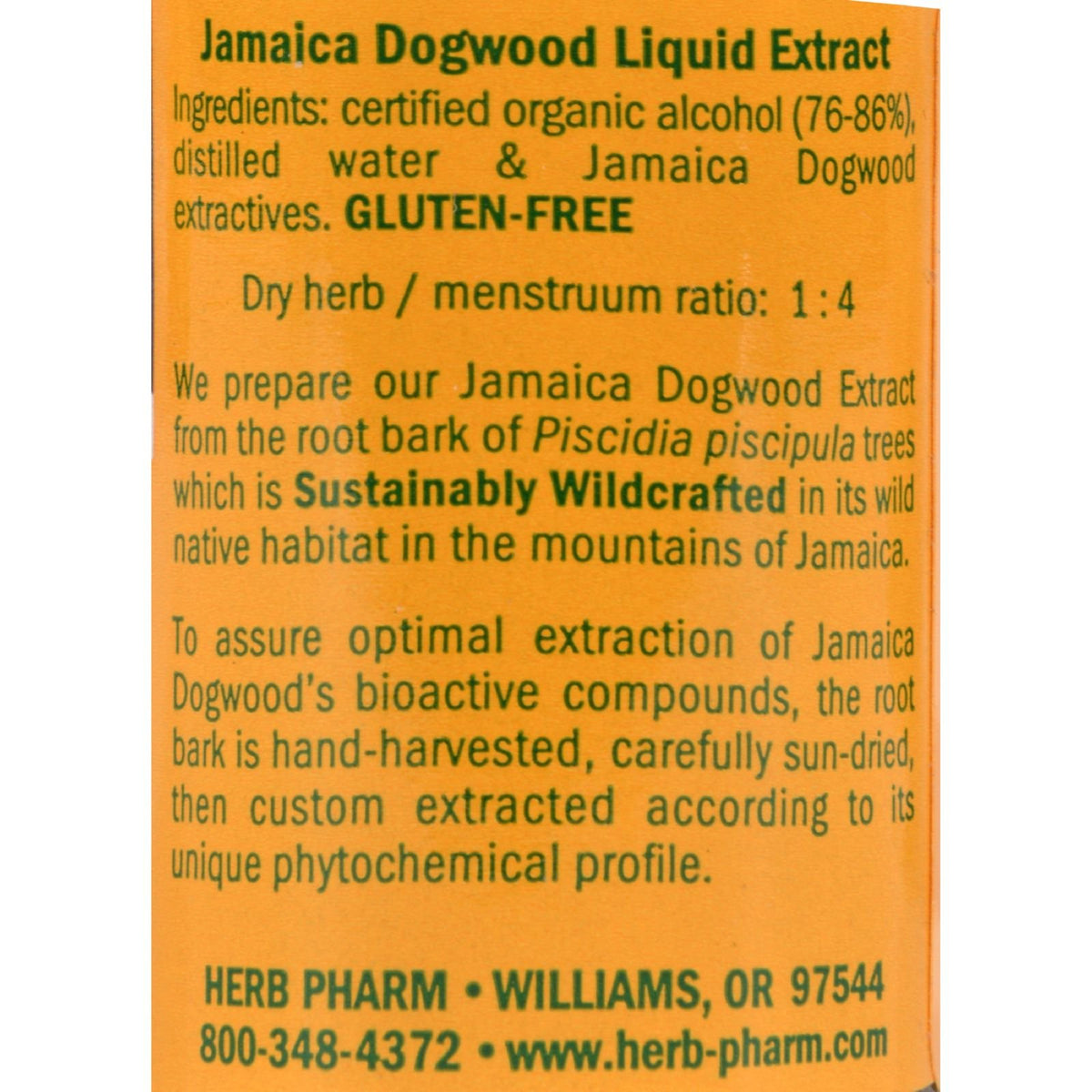 Herb Pharm Extrait Liquide Jamaica Dogwood 30 ml avec goutteuse visible