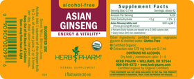 Herb Pharm Ginseng Liquide 30 ml vue de côté
