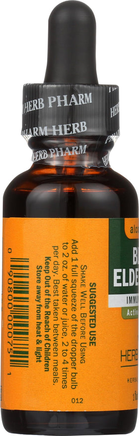 Herb Pharm Glycerite de Baies de Sureau Bio 1 FZ avec goutte