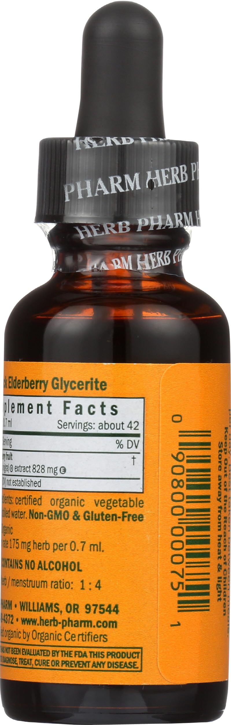 Herb Pharm Glycerite de Baies de Sureau Bio 1 FZ vue arrière