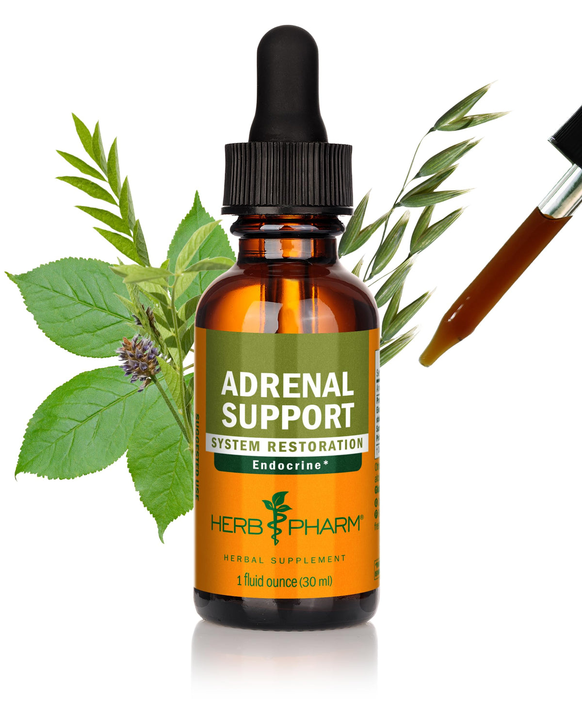Herb Pharm Soin Surrénalien Liquide 30 ml devant avec étiquette