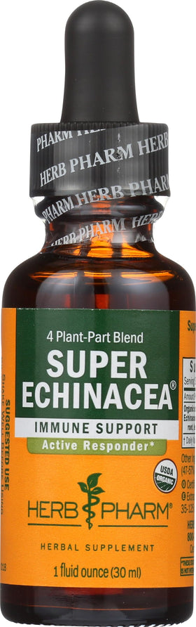 Herb Pharm Super Echinacea extrait liquide sur fond naturel
