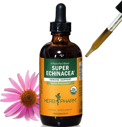 Herb Pharm Super Échinacée 4 oz bouteille vue de face