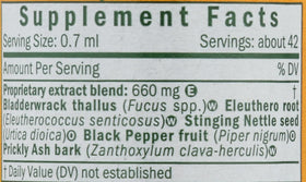 Herb Pharm Thyroid Lifter 100g flacon avec bouchon ouvert