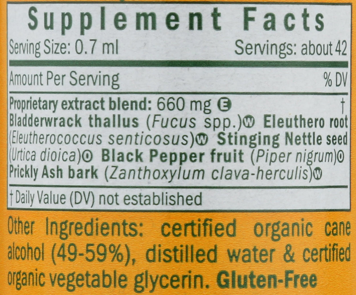 Herb Pharm Thyroid Lifter 100g flacon sur fond neutre