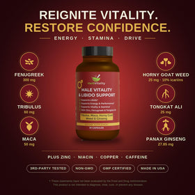 Herb Vitality Formule de Vitalité Masculine sur un fond neutre