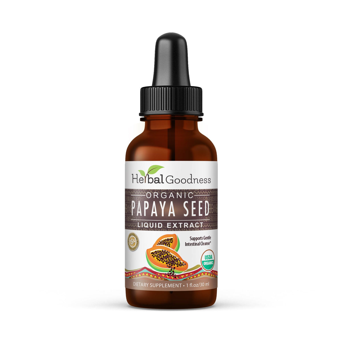 Herbal Goodness Extrait Liquide de Graines de Papaye 30 ml vue de face