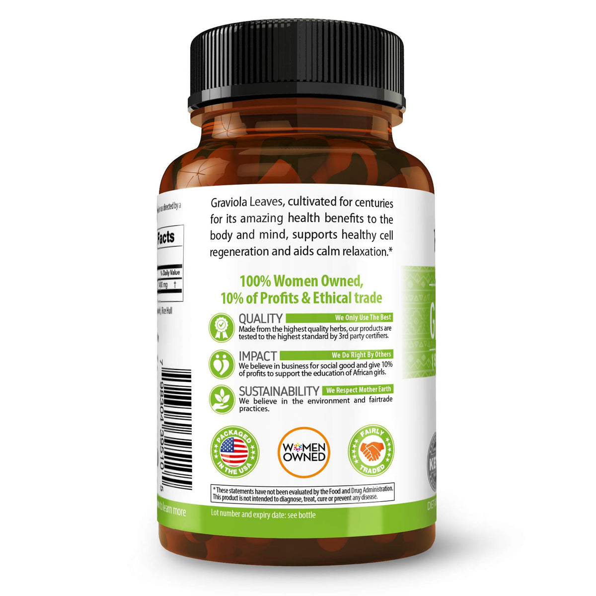 Herbal Goodness Soursop Bio 60 Capsules avec étiquette