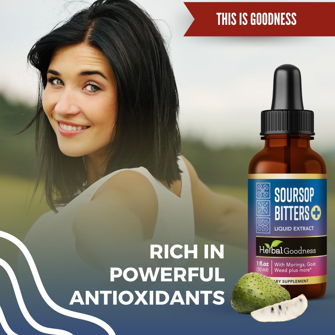 Herbal Goodness Soursop Bitters 30 ml avec une vue de l'arrière