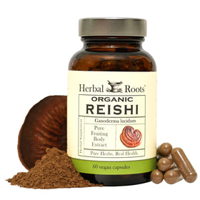 Herbal Roots Capsules de Champignon Reishi Bio 60 Vegan
